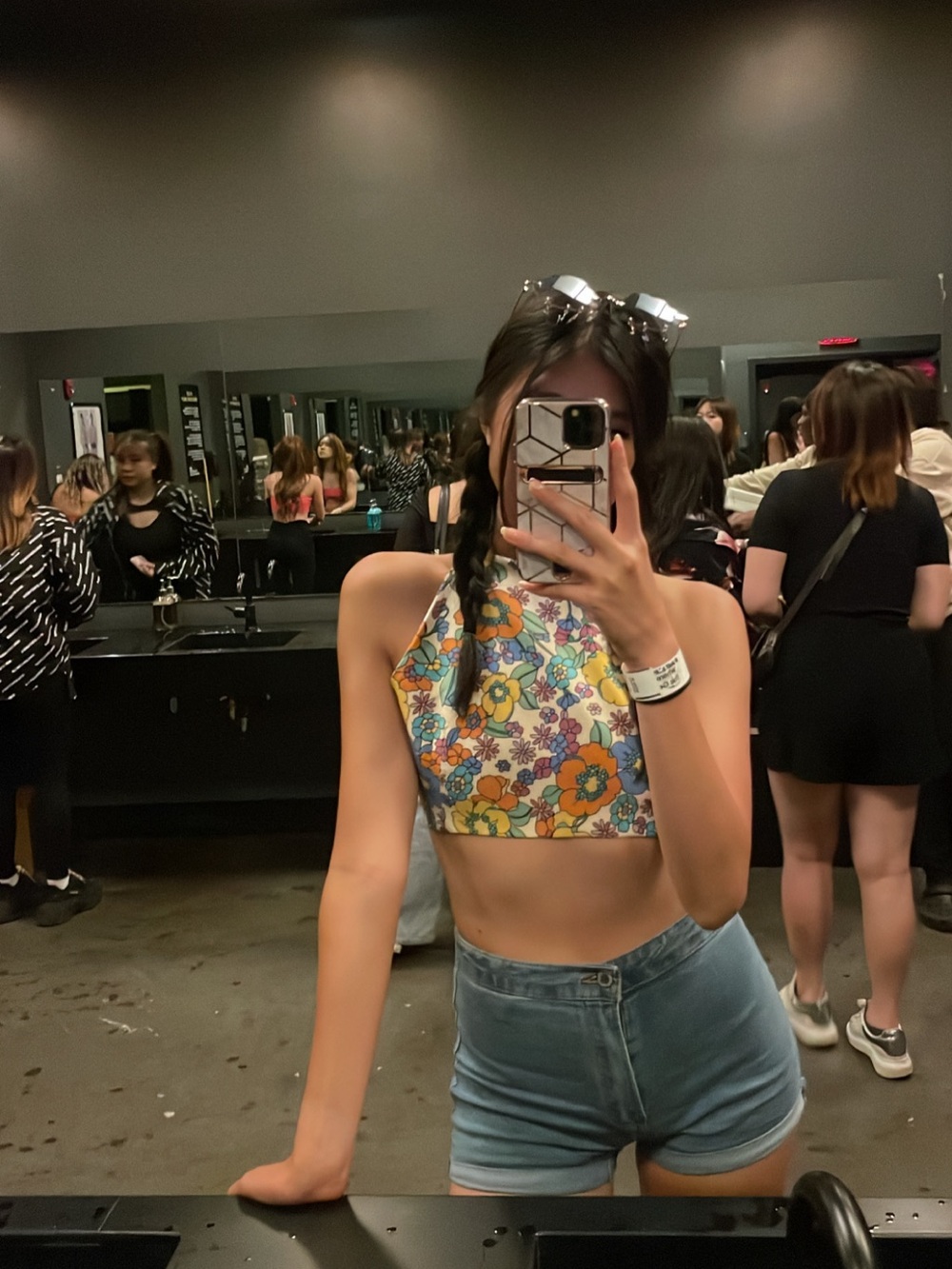 Zara Open Back Floral Crop
